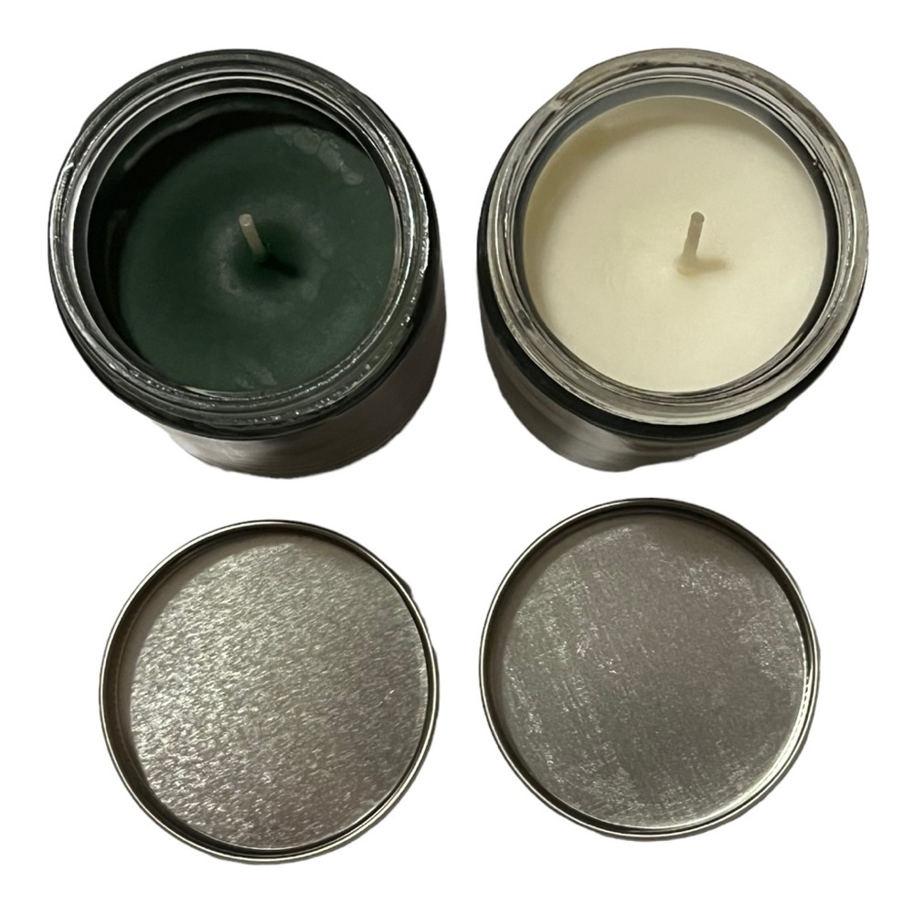 SOY blend jar candles one winter balsam one first snow 6.5 oz, 3” tall 2 5/8”dia - Picture 6 of 8